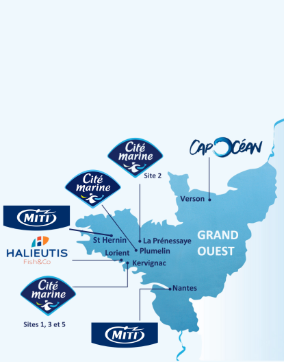 Carte grand ouest - Groupe Cité marine