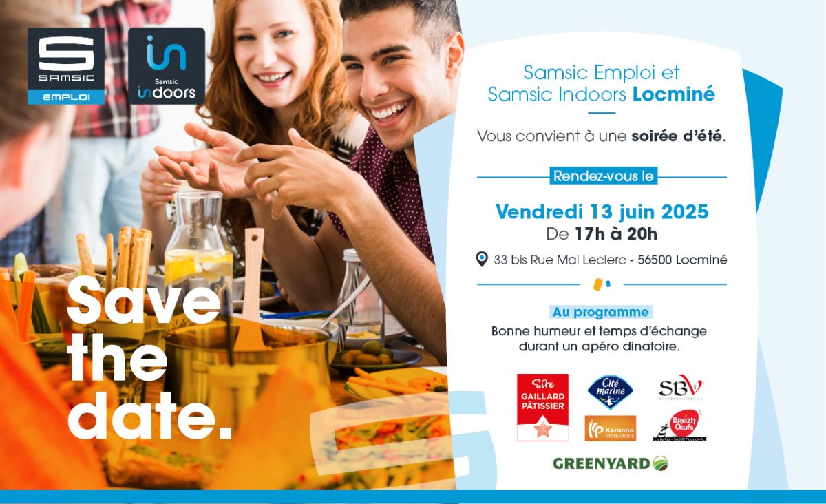 Cité marine recrute Samsic emploi & Samsic indoors Locminé