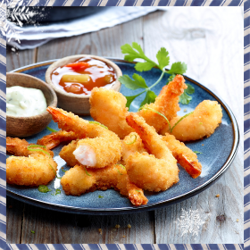 Crevettes panées de Noël